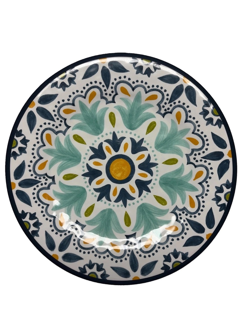 Bobby Flay melamine Spanish Medallion set of 8 dinner plates